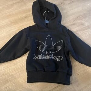 Balenciaga x Adidas Kids Black Hoodie